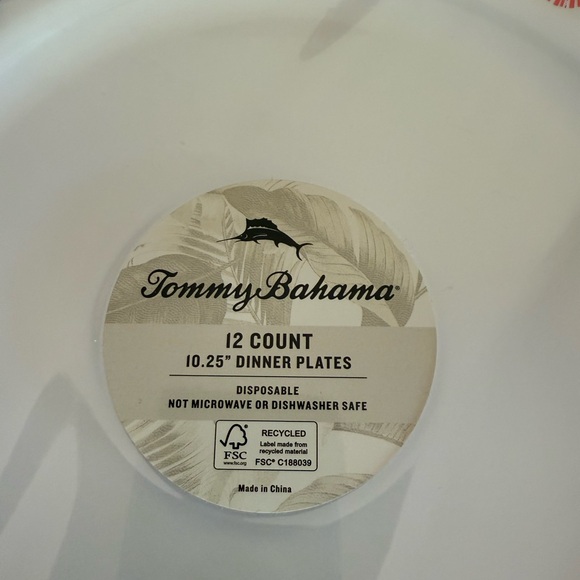 Tommy Bahama 12 Count Dinner Plates - Picture 2 of 3